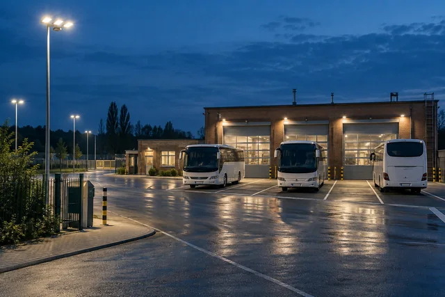 Zajezdnie i bazy transportowe — oświetlenie obiektu